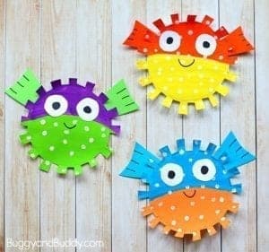 puffer fish craft - ocean kid craft - crafts for kids- kid crafts - acraftylife.com #preschool