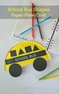 school bus shape kids crafts - crafts for kids- kid crafts - acraftylife.com #preschool