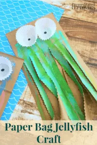 paper bag jellyfish kid craft - jellyfish kids crafts - ocean kids craft - crafts for kids- kid crafts - acraftylife.com #preschool