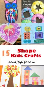 shape kids crafts - crafts for kids- kid crafts - acraftylife.com #preschool