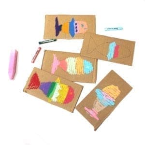 coloring cardboard fish kids craft - ocean kid craft - crafts for kids- kid crafts - acraftylife.com #preschool