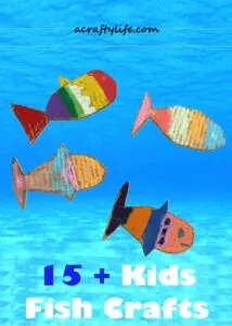 15 fish kids craft - ocean kid craft - crafts for kids- kid crafts - acraftylife.com #preschool