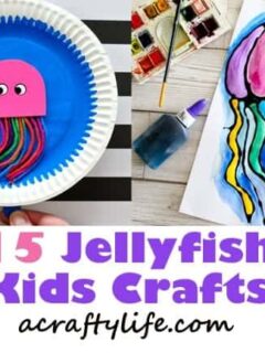 roundup jellyfish kid craft - jellyfish kids craft - ocean kids craft - crafts for kids- kid crafts - acraftylife.com #preschool