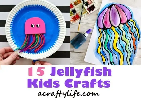 roundup jellyfish kid craft - jellyfish kids craft - ocean kids craft - crafts for kids- kid crafts - acraftylife.com #preschool
