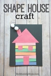 house shape kids craft - crafts for kids- kid crafts - acraftylife.com #preschool