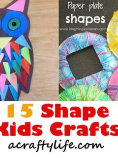 shape kids crafts - crafts for kids- kid crafts - acraftylife.com #preschool