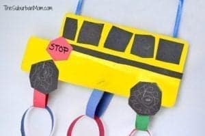 school bus kid craft - back to school kids crafts - crafts for kids-  acraftylife.com #preschool