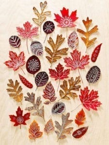 painted leaf - autumn kid craft - fall kid crafts crafts for kids- acraftylife.com #preschool #craftsforkids #kidscrafts