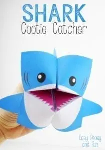cootie catcher shark kids crafts - crafts for kids- ocean kid crafts - acraftylife.com #preschool