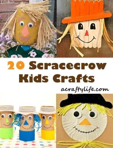 scarecrow crafts for kids - fall kid craft - autumn crafts for kids- #preschool #craftsforkids #kidscrafts