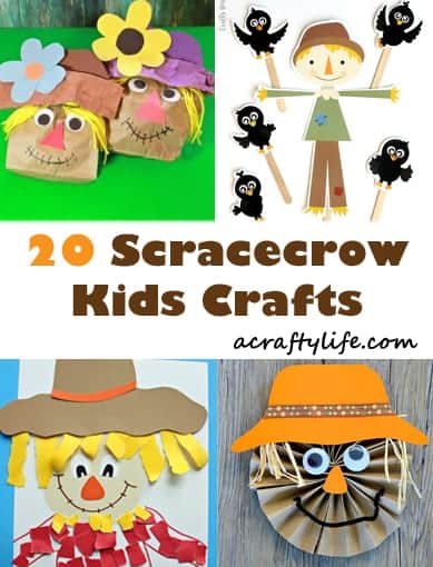 scarecrow crafts for kids -fall kid craft - autumn crafts for kids- #preschool #craftsforkids #kidscrafts