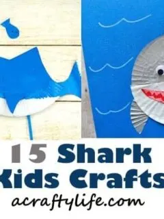 shark kids crafts - crafts for kids- ocean kid crafts - acraftylife.com #preschool