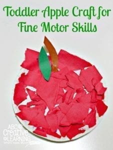 torn paper apple kids crafts -fall kid crafts crafts for kids- acraftylife.com #preschool #craftsforkids #kidscrafts