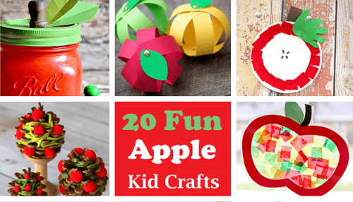 apple kids crafts -fall kid crafts crafts for kids- acraftylife.com #preschool #craftsforkids #kidscrafts