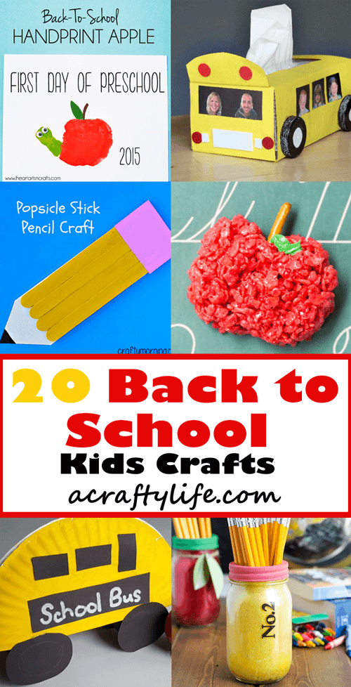back to school kids crafts - crafts for kids- acraftylife.com #preschool