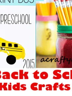 back to school kids crafts - crafts for kids- acraftylife.com #preschool