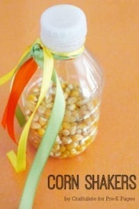 corn shaker kid craft - farm kid crafts - crafts for kids- acraftylife.com #preschool #craftsforkids #kidscrafts