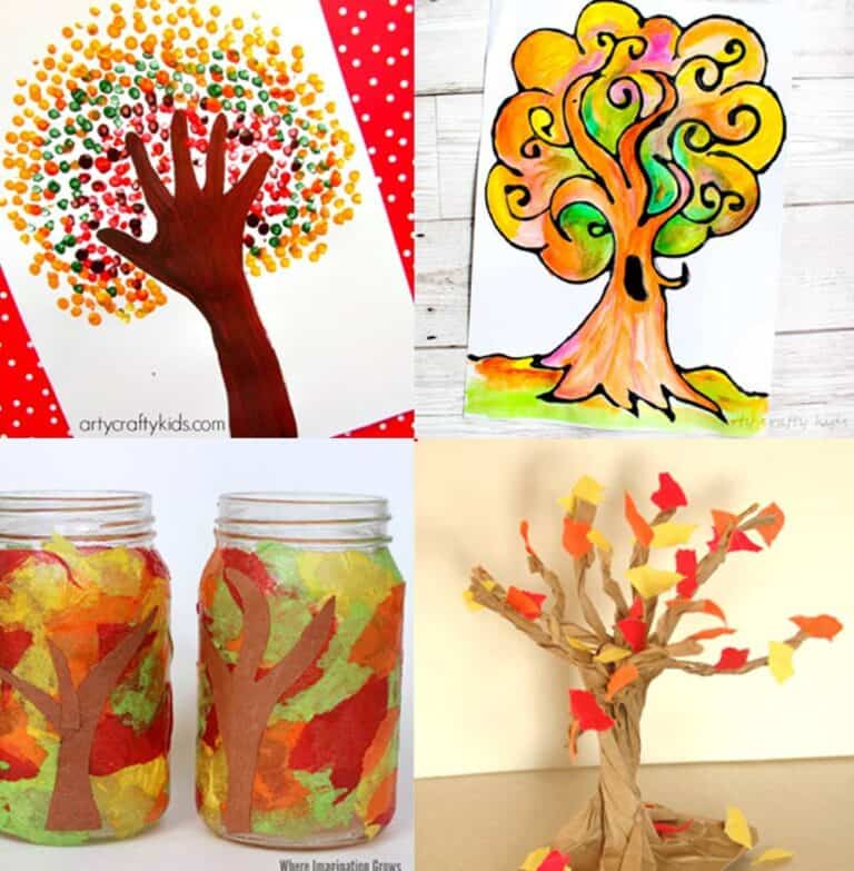 27 Easy Fall Tree Kid Crafts to Make: Autumn Ideas - A Crafty Life