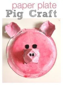 paper plate pig kid craft - farm kid crafts - crafts for kids- acraftylife.com #preschool #craftsforkids #kidscrafts