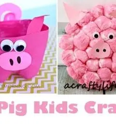 pig kid craft - farm kid crafts - crafts for kids- acraftylife.com #preschool #craftsforkids #kidscrafts