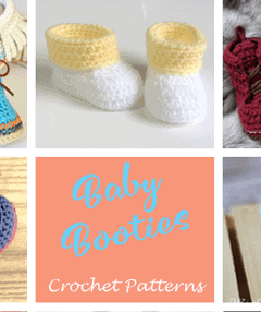 Baby Booties Crochet pattern - A Crafty Life #crochet #crochetpattern #baby #babygift