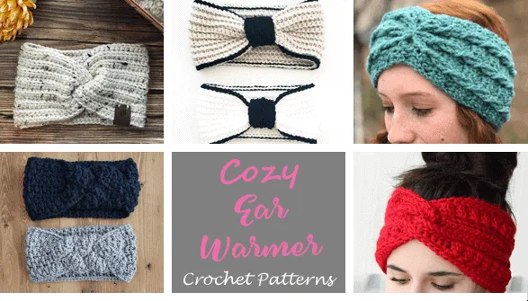 Crochet ear warmer pattern - crochet headband pattern - A Crafty Life #crochet #crochetpattern
