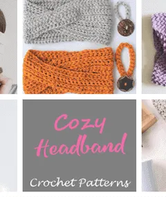 chunky Crochet ear warmer pattern - crochet headband patterns - A Crafty Life #crochet #crochetpattern