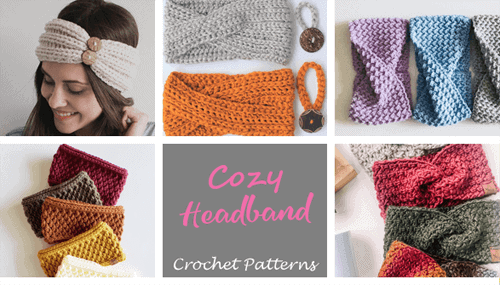 chunky Crochet ear warmer pattern - crochet headband patterns - A Crafty Life #crochet #crochetpattern