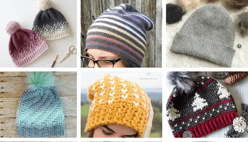 Crochet beanie patterns - Crochet hat pattern - womens hat- Make a winter hat - A Crafty Life #crochet #crochetpattern #crochethat