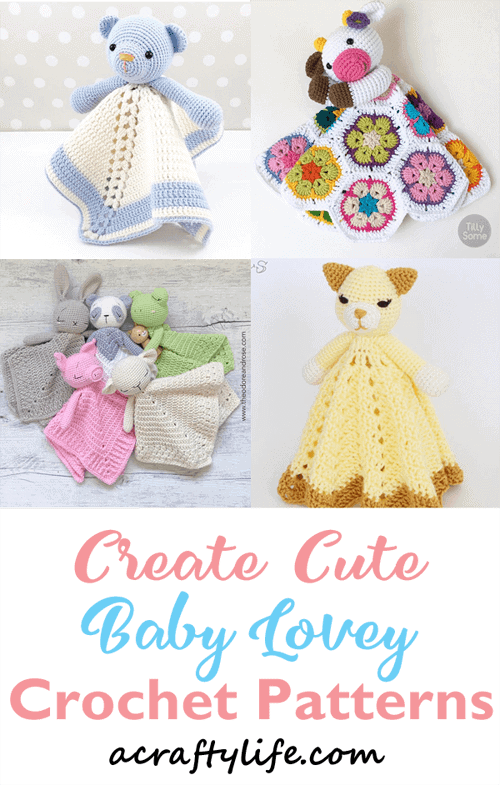 crochet baby lovey pattern - security blanket - A Crafty Life #crochet #crochetpattern #baby #babygift