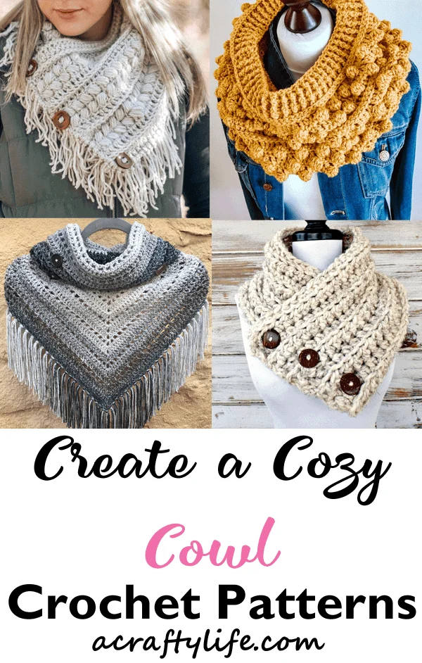 crochet cowl pattern- scarf crochet pattern pdf - acraftylife.com #crochet #crochetpattern