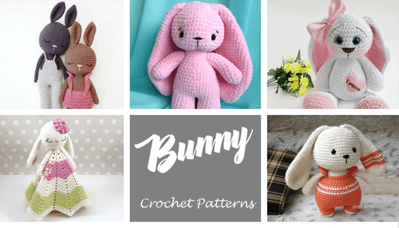 Crochet amigurumi long eared bunny