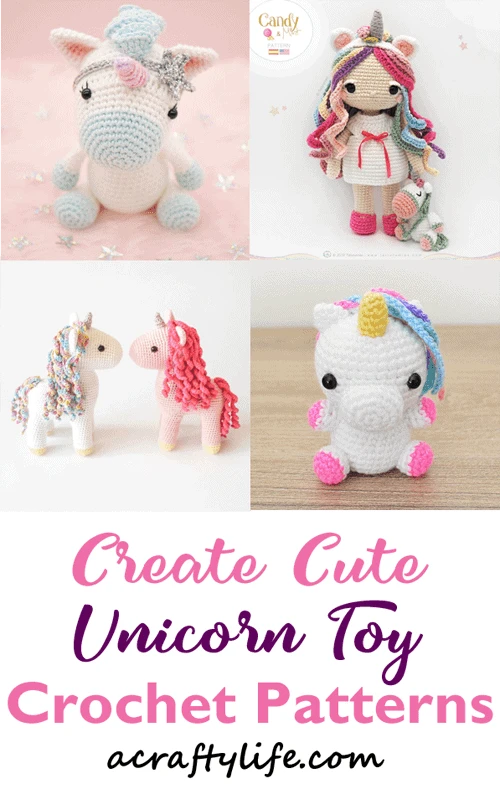 Crochet pattern Unicorn plush - Amigurumi stuffed animal - DailyDoll Shop