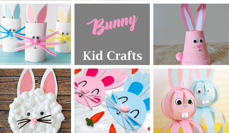 21 Bunny Crafts for Kids to Make – Easter Fun - A Crafty Life