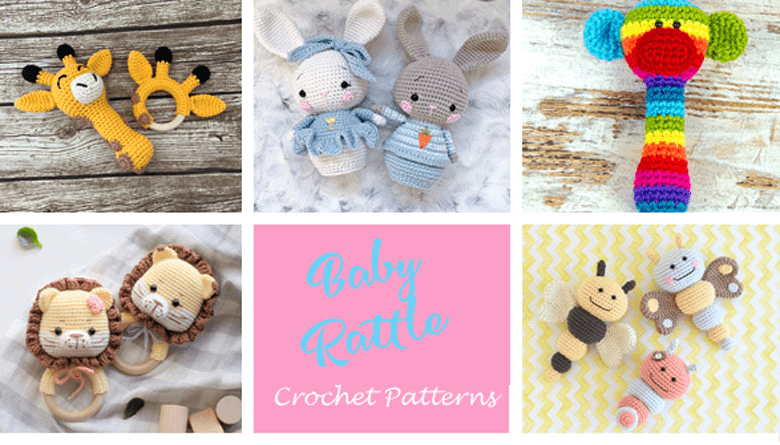 crochet baby rattle Patterns - Cute Gifts - A Crafty Life - amigurumi #crochet #crochetpattern #baby