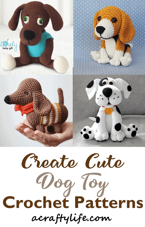 amigurumi crochet dog patterns - puppy crochet pattern pdf - acraftylife.com amigurumi #crochet #diy