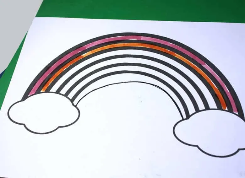 simple painted rainbow craft- crafts for kids- kid crafts - acraftylife.com #preschool #kidscraft #craftsforkids