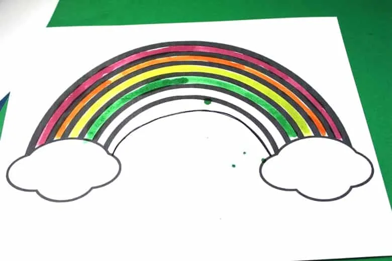 simple painted rainbow craft- crafts for kids- kid crafts - acraftylife.com #preschool #kidscraft #craftsforkids