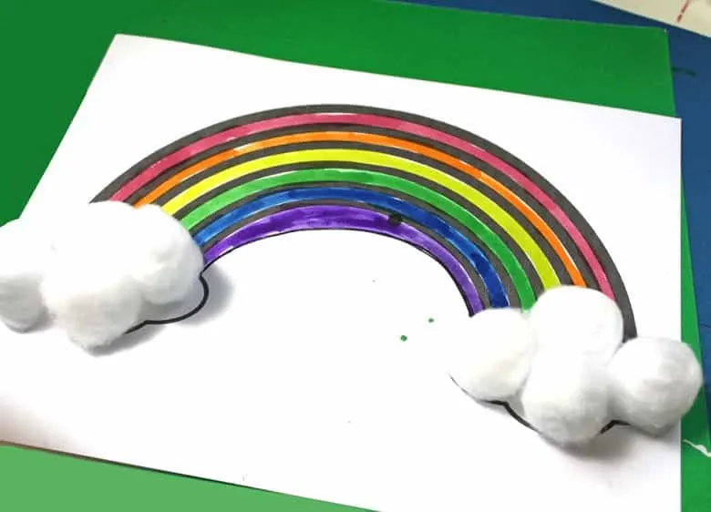 simple painted rainbow craft- crafts for kids- kid crafts - acraftylife.com #preschool #kidscraft #craftsforkids