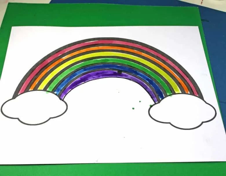 simple painted rainbow craft- crafts for kids- kid crafts - acraftylife.com #preschool #kidscraft #craftsforkids