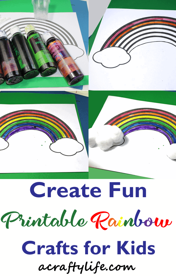 simple painted rainbow craft- crafts for kids- kid crafts - acraftylife.com #preschool #kidscraft #craftsforkids