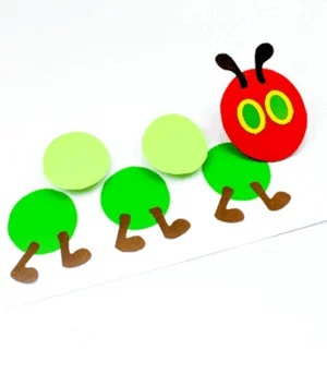 caterpillar Kid Crafts - bug kid craft - insect kid craft acraftylife.com #kidscrafts #craftsforkids #preschool