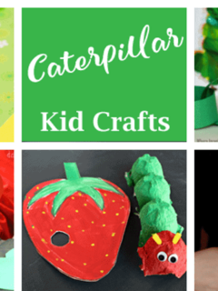 caterpillar Kid Crafts - bug kid craft - insect kid craft acraftylife.com #kidscrafts #craftsforkids #preschool