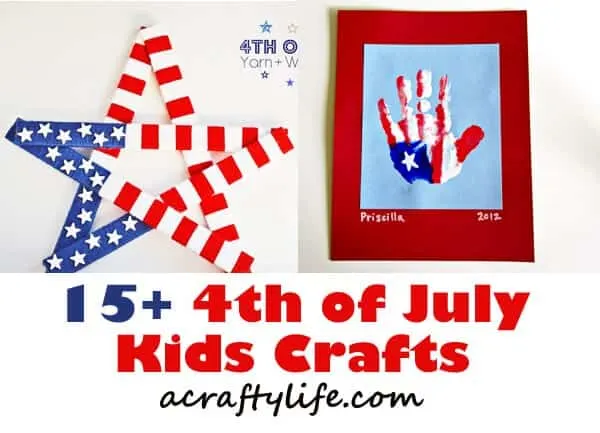 July 4th kids crafts -crafts for kids- kid crafts - acraftylife.com #preschool #kidscraft #craftsforkids