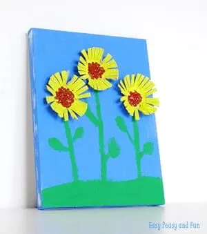 sunflower kid craft - letter S craft - flower craft - acraftylife.com #kidscrafts #craftsforkids #preschool