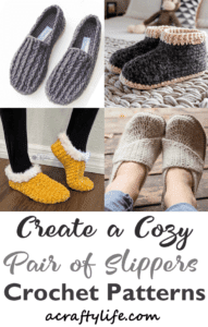 21 Crochet Slipper Patterns to Make – Great Cozy Gifts - A Crafty Life