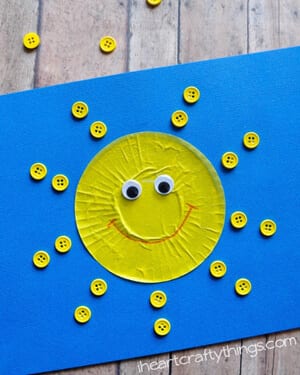 sun kids craft - spring craft - crafts for kids- kid crafts - acraftylife.com #preschool #kidscraft #craftsforkids