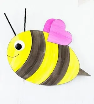 Bee Kid Crafts - bug kid craft - insect kid craft acraftylife.com #kidscrafts #craftsforkids #preschool