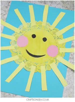 sun kids craft - spring craft - crafts for kids- kid crafts - acraftylife.com #preschool #kidscraft #craftsforkids