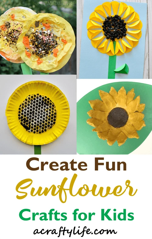 sunflower kid craft - letter S craft - flower craft - acraftylife.com #kidscrafts #craftsforkids #preschool